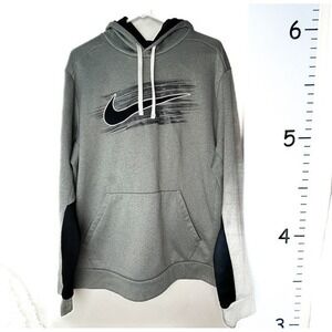 Nike Therma-fit Gray Swoosh‎ Pull-over Hoodie Men's XL